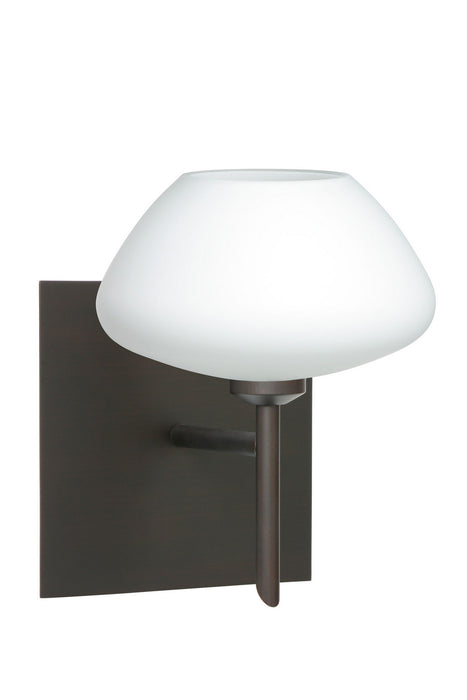 Besa 1SW-541007-BR-SQ One Light Wall Sconce, Bronze
