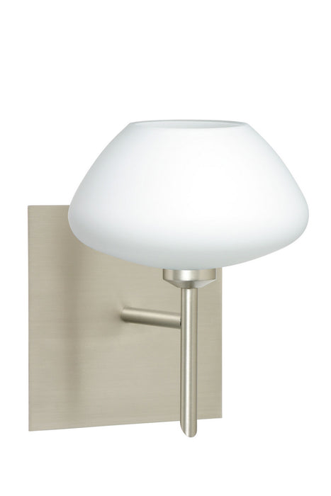Besa 1SW-541007-SN-SQ One Light Wall Sconce, Satin Nickel