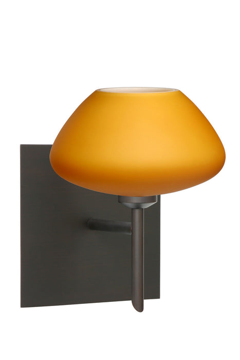 Besa 1SW-541080-BR-SQ One Light Wall Sconce, Bronze