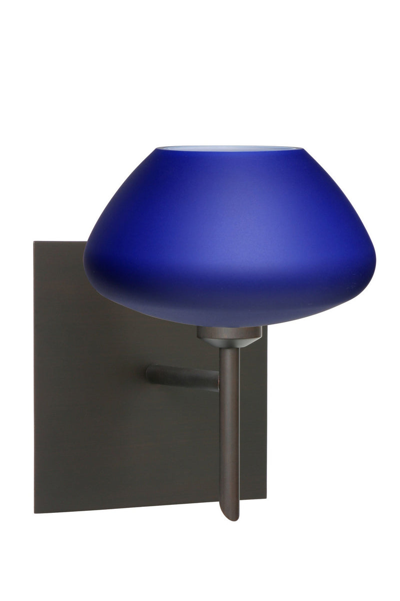 Besa 1SW-541087-BR-SQ One Light Wall Sconce, Bronze