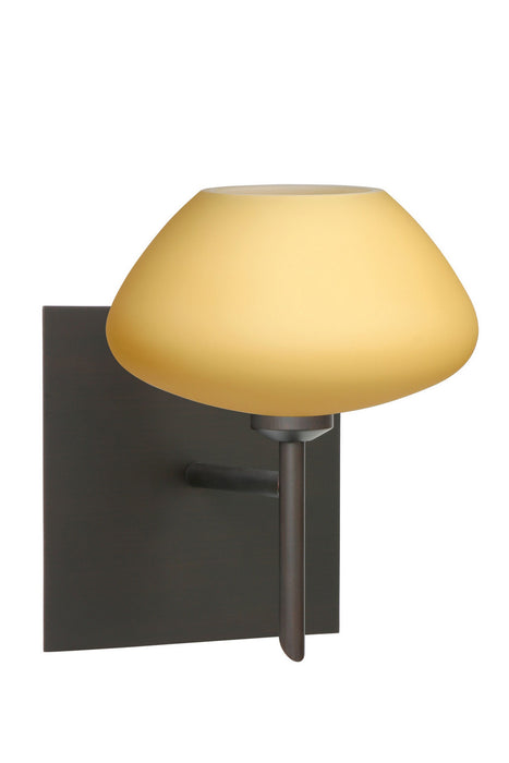 Besa 1SW-5410VM-BR-SQ One Light Wall Sconce, Bronze
