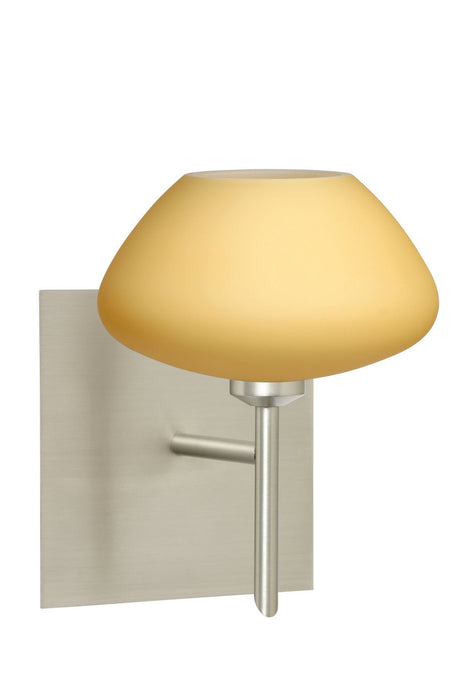 Besa 1SW-5410VM-SN-SQ One Light Wall Sconce, Satin Nickel
