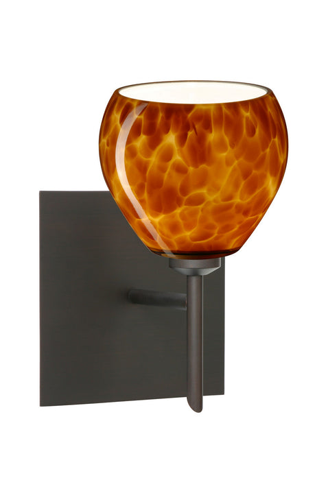 Besa 1SW-560518-BR-SQ One Light Wall Sconce, Bronze