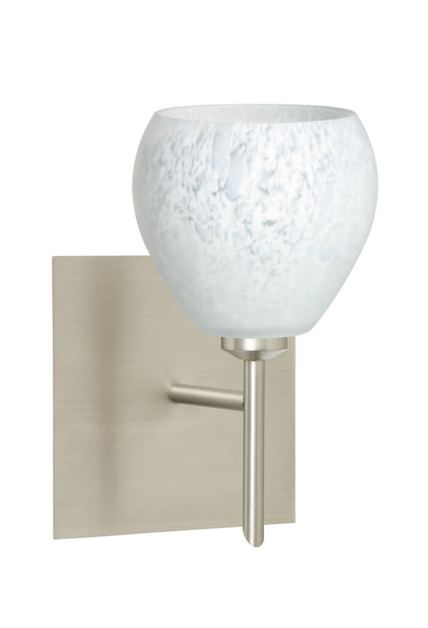 Besa 1SW-560519-SN-SQ One Light Wall Sconce, Satin Nickel
