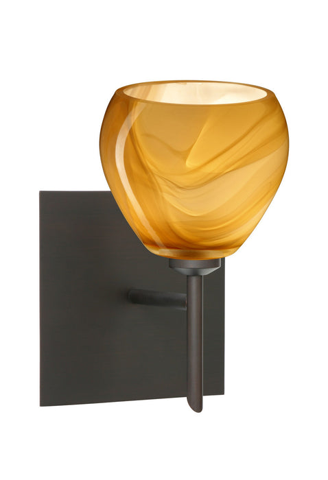 Besa 1SW-5605HN-BR-SQ One Light Wall Sconce, Bronze