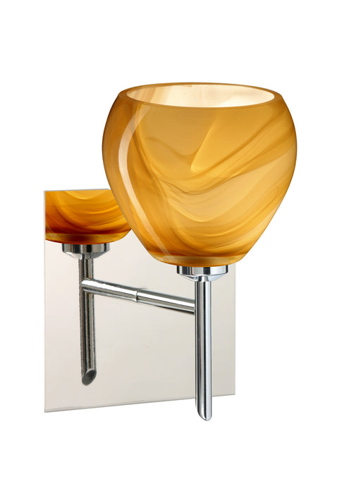 Besa 1SW-5605HN-CR-SQ One Light Wall Sconce, Chrome