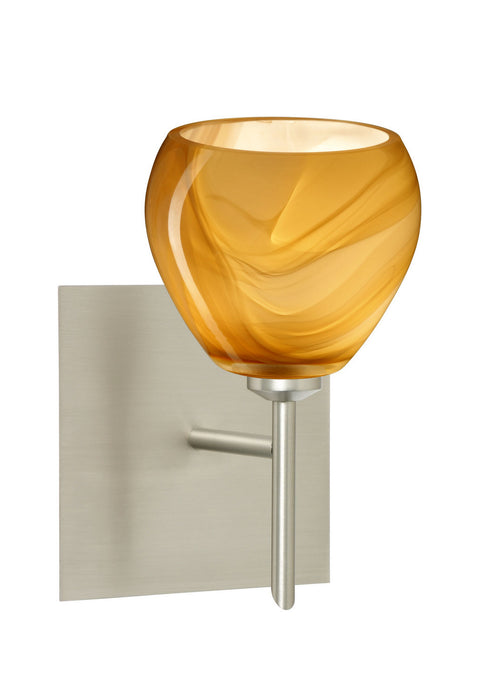 Besa 1SW-5605HN-SN-SQ One Light Wall Sconce, Satin Nickel
