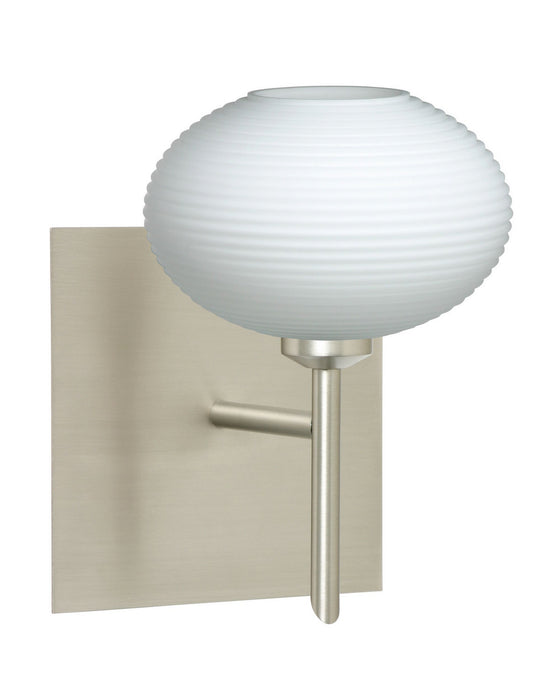 Besa 1SW-561207-SN-SQ One Light Wall Sconce, Satin Nickel