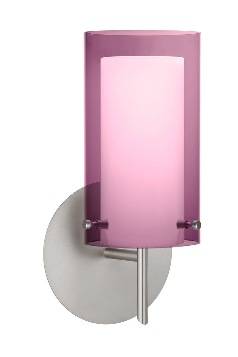 Besa 1SW-A44007-SN One Light Wall Sconce, Satin Nickel