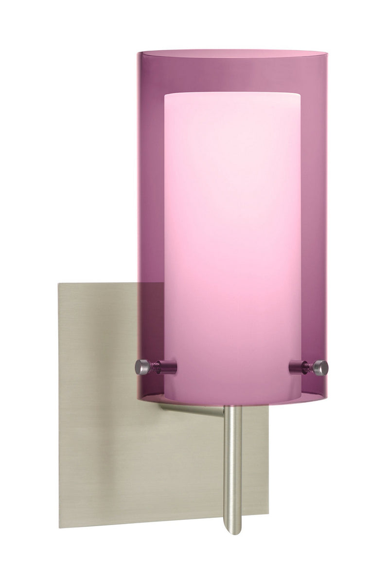 Besa 1SW-A44007-SN-SQ One Light Wall Sconce, Satin Nickel