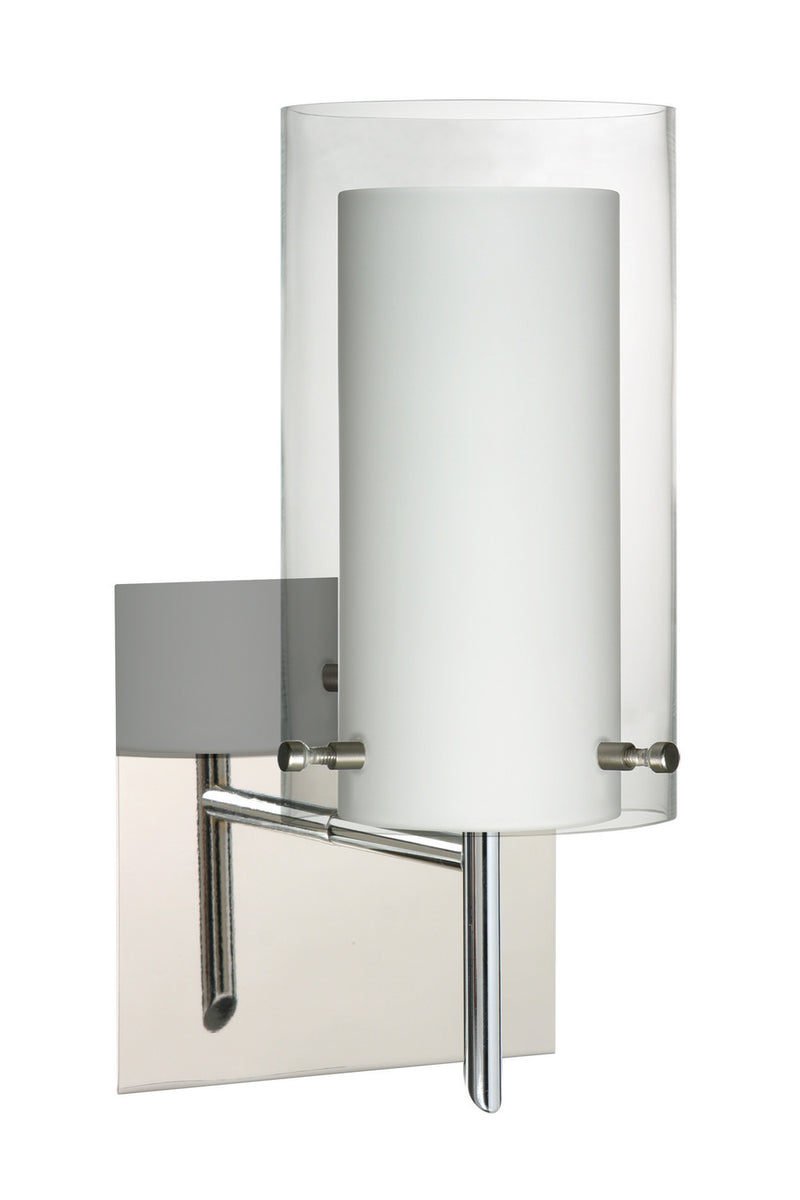 Besa 1SW-C44007-CR-SQ One Light Wall Sconce, Chrome