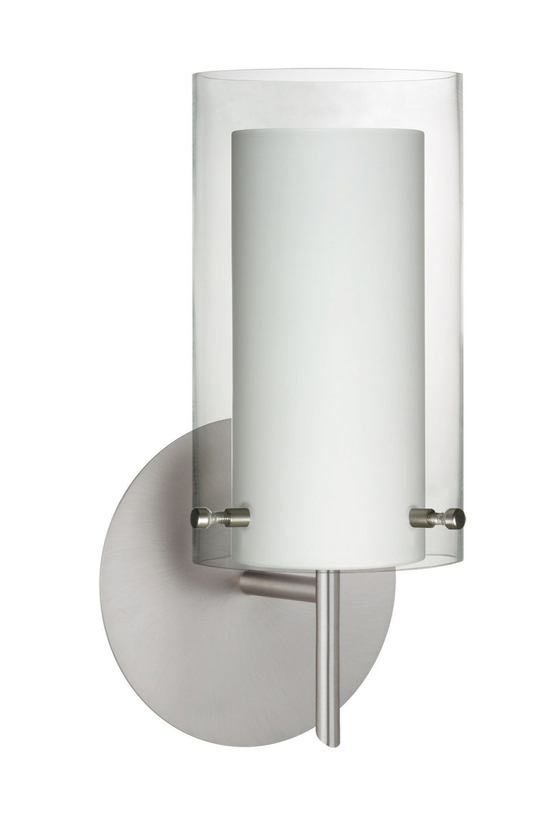 Besa 1SW-C44007-SN One Light Wall Sconce, Satin Nickel