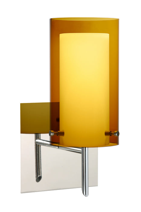 Besa 1SW-G44007-CR-SQ One Light Wall Sconce, Chrome