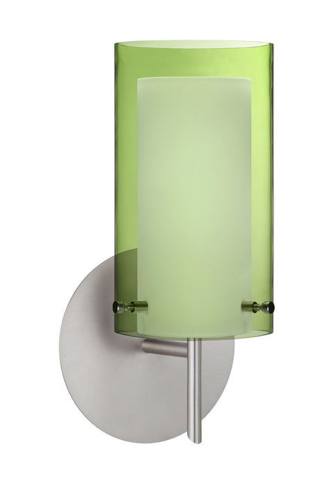 Besa 1SW-L44007-SN One Light Wall Sconce, Satin Nickel