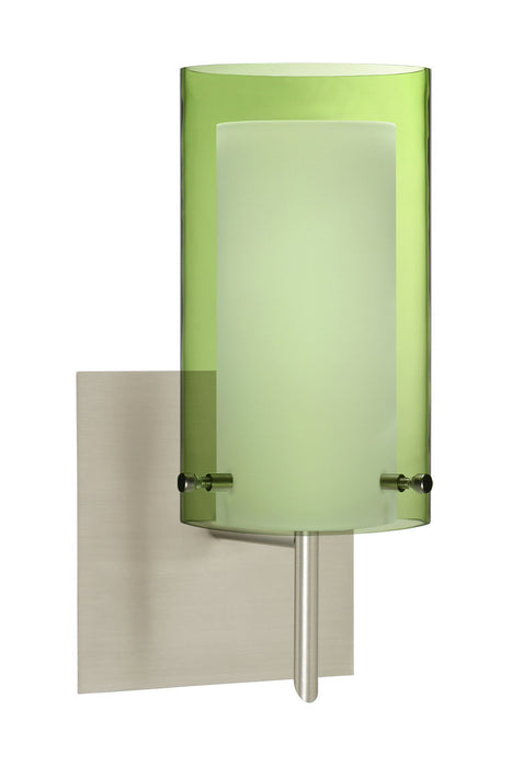 Besa 1SW-L44007-SN-SQ One Light Wall Sconce, Satin Nickel