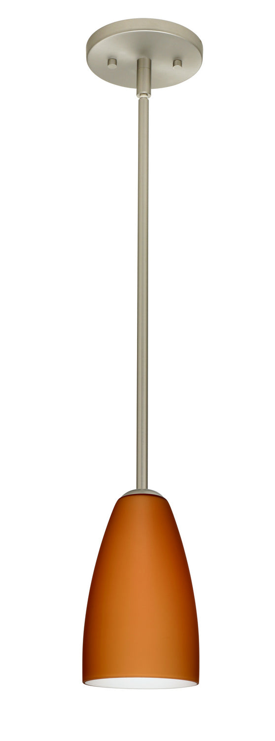 Besa 1TT-151180-LED-SN One Light Pendant, Satin Nickel
