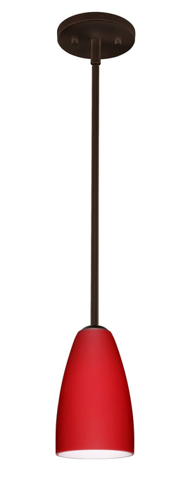 Besa 1TT-1511RM-LED-BR One Light Pendant, Bronze