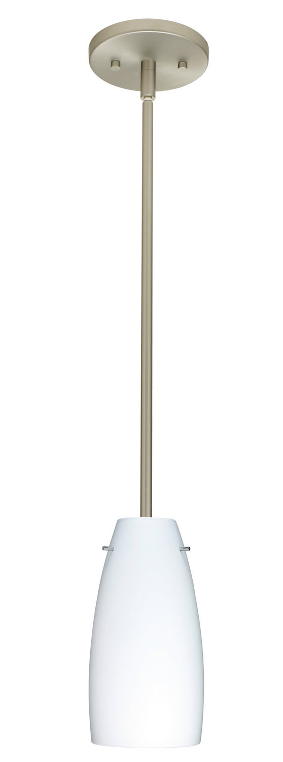 Besa 1TT-151207-LED-SN One Light Pendant, Satin Nickel