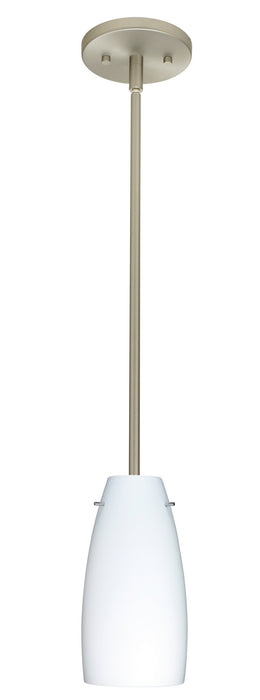 Besa 1TT-151207-LED-SN One Light Pendant, Satin Nickel