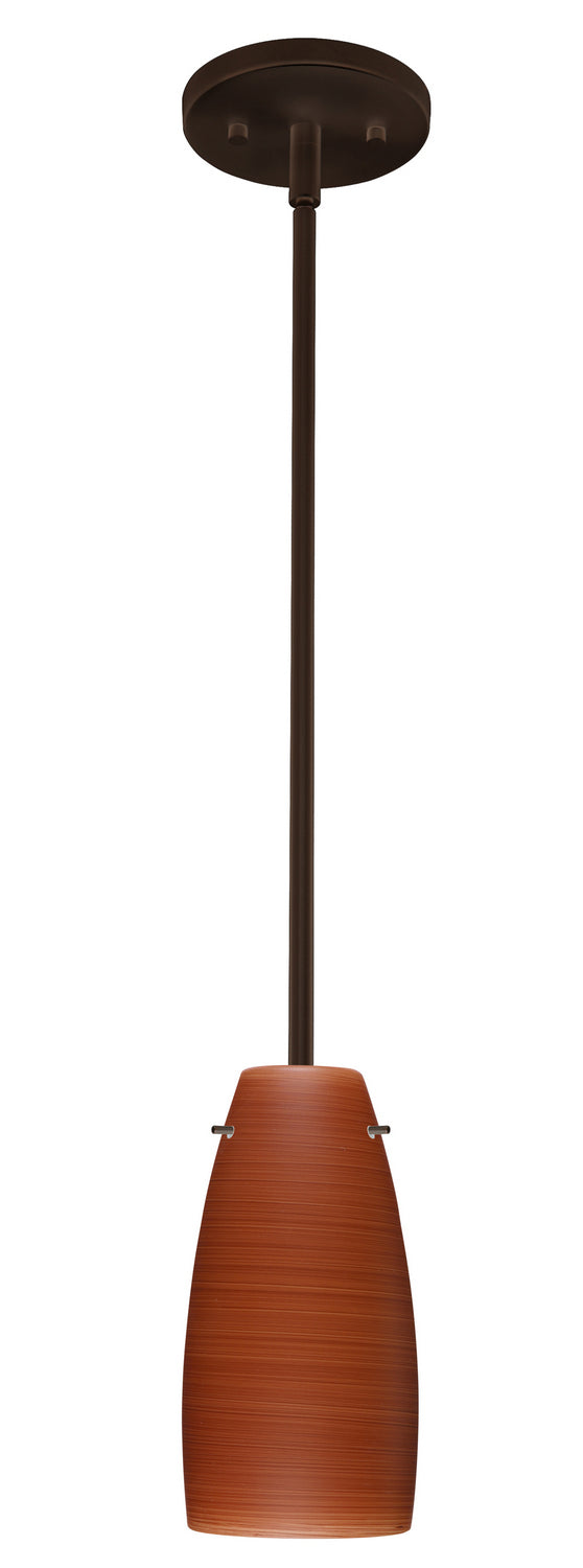 Besa 1TT-1512CH-LED-BR One Light Pendant, Bronze