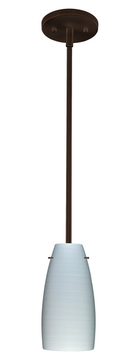 Besa 1TT-1512KR-LED-BR One Light Pendant, Bronze