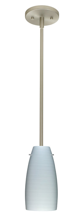 Besa 1TT-1512KR-LED-SN One Light Pendant, Satin Nickel