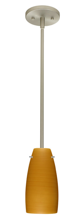 Besa 1TT-1512OK-LED-SN One Light Pendant, Satin Nickel