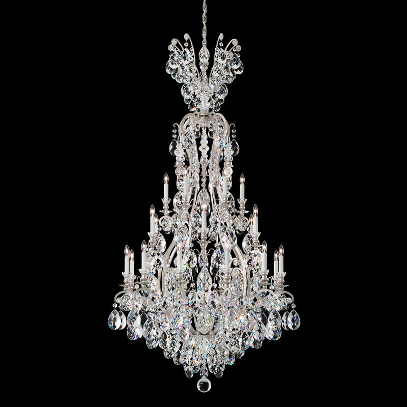 Schonbek 3783-48 25 Light Chandelier, Antique Silver