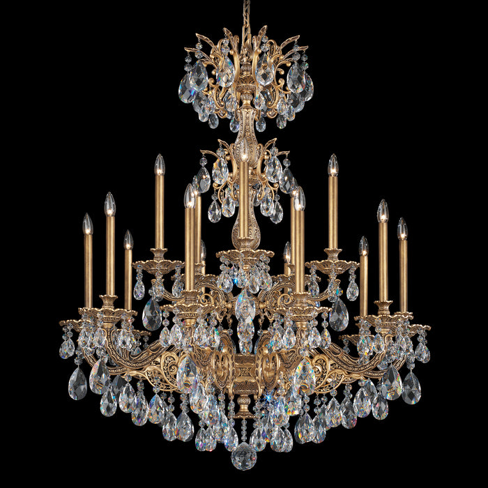 Schonbek 5686-83S 15 Light Chandelier, Florentine Bronze
