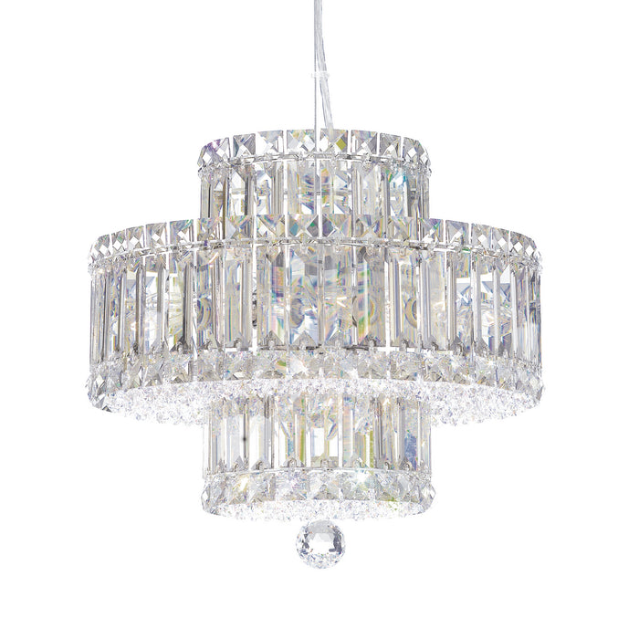 Schonbek 6671S Nine Light Pendant, Stainless Steel