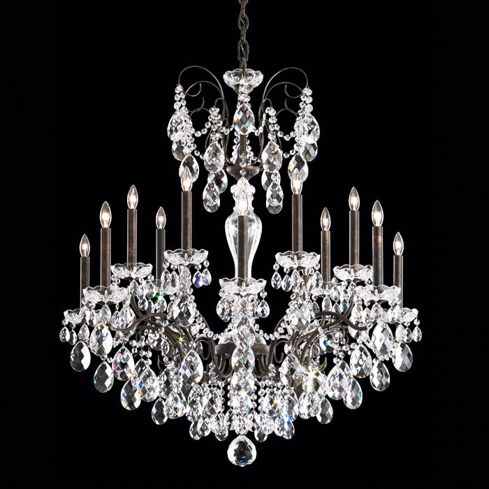 Schonbek ST1852N-76H 14 Light Chandelier, Heirloom Bronze