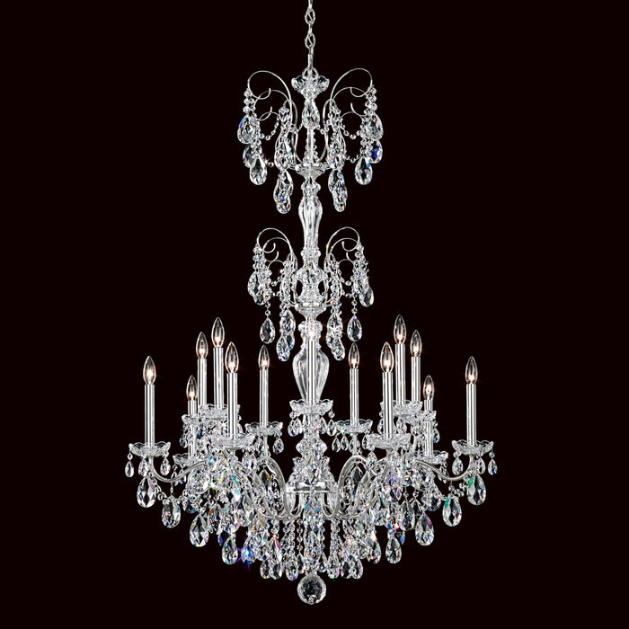 Schonbek ST1952N-40S 14 Light Chandelier, Polished Silver
