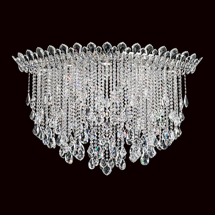 Schonbek TR4802N-401H Eight Light Flush Mount, Polished Stainless Steel