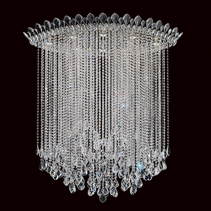 Schonbek TR4803N-401H Eight Light Flush Mount, Polished Stainless Steel
