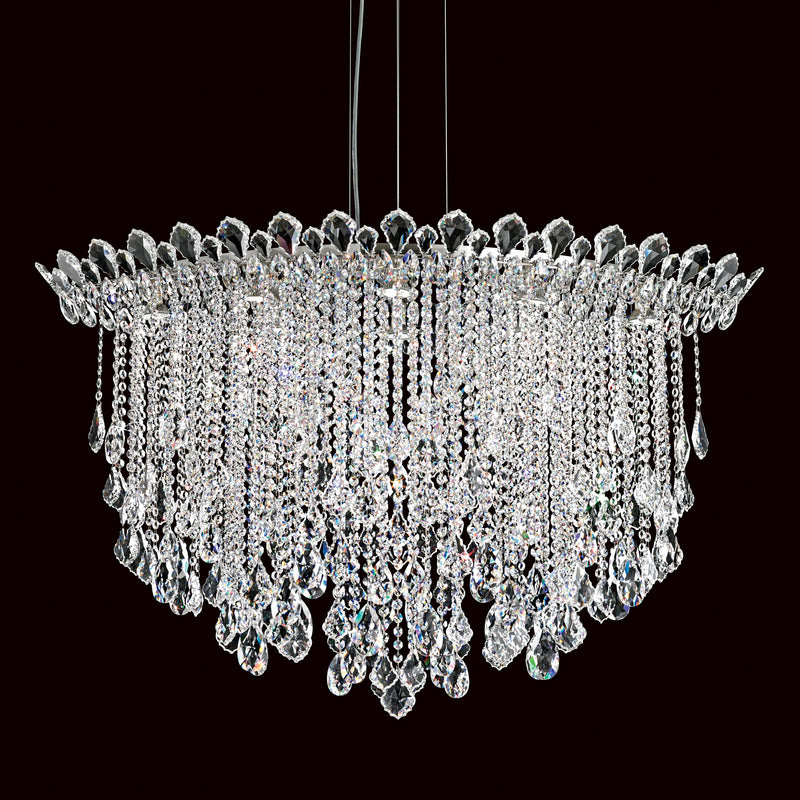 Schonbek TR4812N-401H Eight Light Pendant, Polished Stainless Steel
