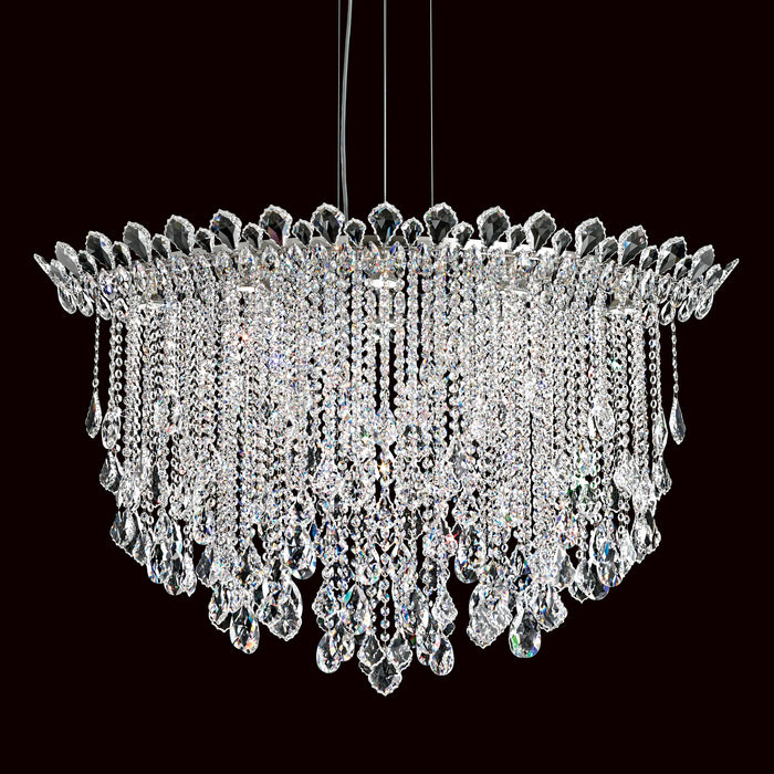 Schonbek TR4812N-401H Eight Light Pendant, Polished Stainless Steel