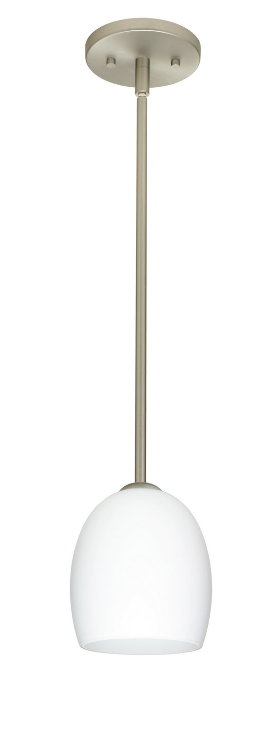 Besa 1TT-169707-LED-SN One Light Pendant, Satin Nickel