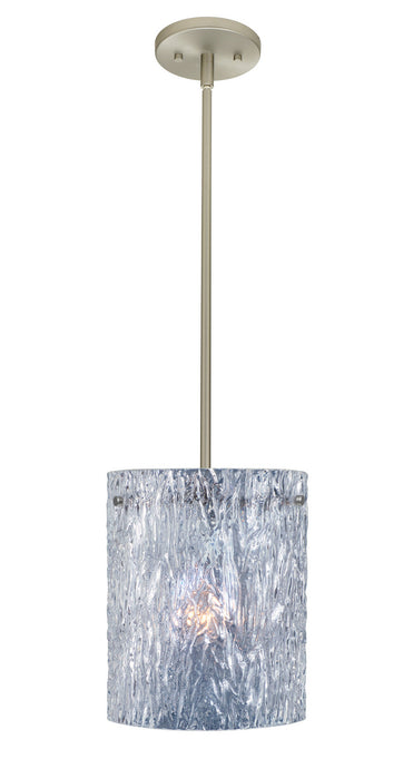 Besa 1TT-400600-LED-SN One Light Pendant, Satin Nickel