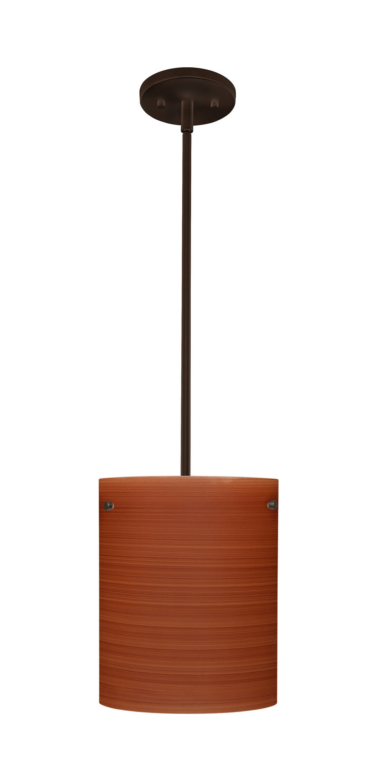 Besa 1TT-4006CH-LED-BR One Light Pendant, Bronze