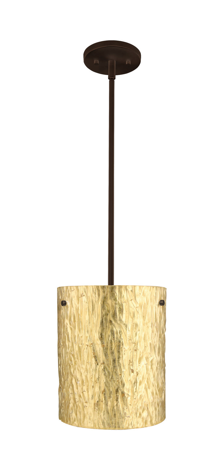 Besa 1TT-4006GS-LED-BR One Light Pendant, Bronze