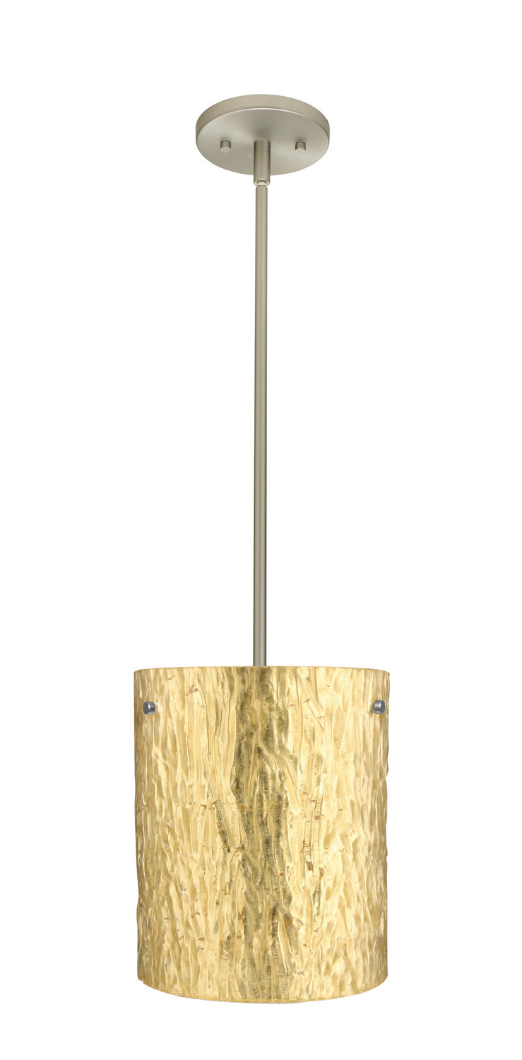 Besa 1TT-4006GS-SN One Light Pendant, Satin Nickel