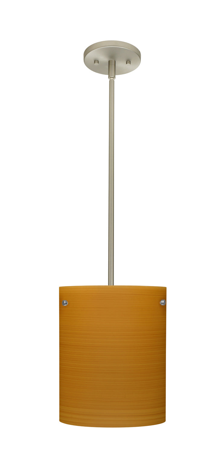 Besa 1TT-4006OK-LED-SN One Light Pendant, Satin Nickel