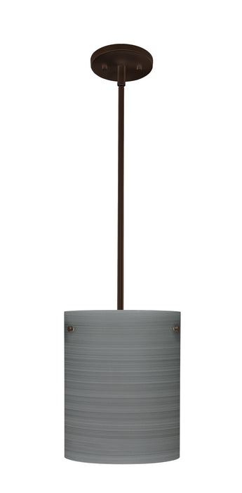 Besa 1TT-4006TN-LED-BR One Light Pendant, Bronze