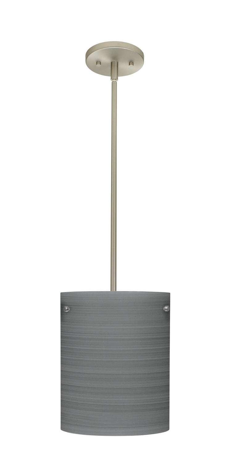 Besa 1TT-4006TN-LED-SN One Light Pendant, Satin Nickel