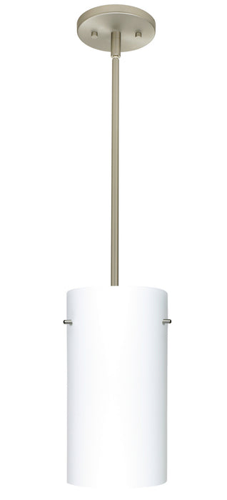 Besa 1TT-412007-LED-SN One Light Pendant, Satin Nickel