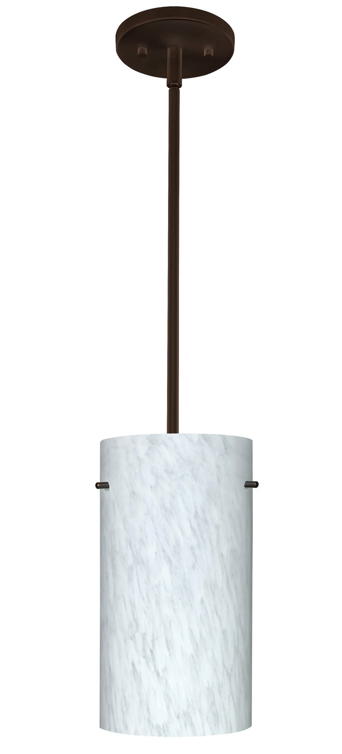 Besa 1TT-412019-LED-BR One Light Pendant, Bronze