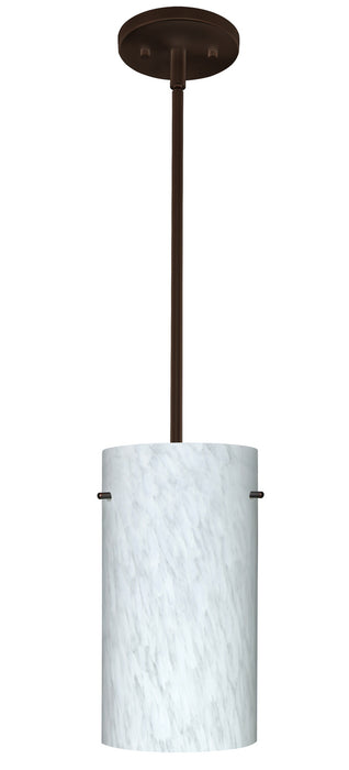 Besa 1TT-412019-LED-BR One Light Pendant, Bronze