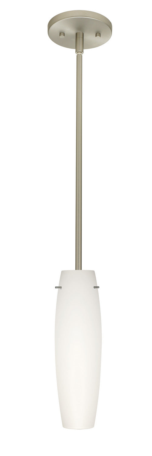 Besa 1TT-412107-SN One Light Pendant, Satin Nickel