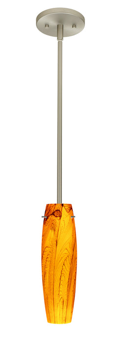 Besa 1TT-4121HB-SN One Light Pendant, Satin Nickel