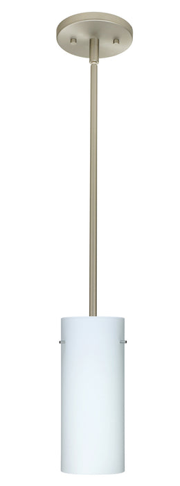 Besa 1TT-412307-LED-SN One Light Pendant, Satin Nickel